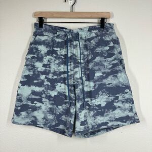 Lululemon Loungeful High-Rise Short 7" Heritage Camo Wash WP Blue Multi Size 8